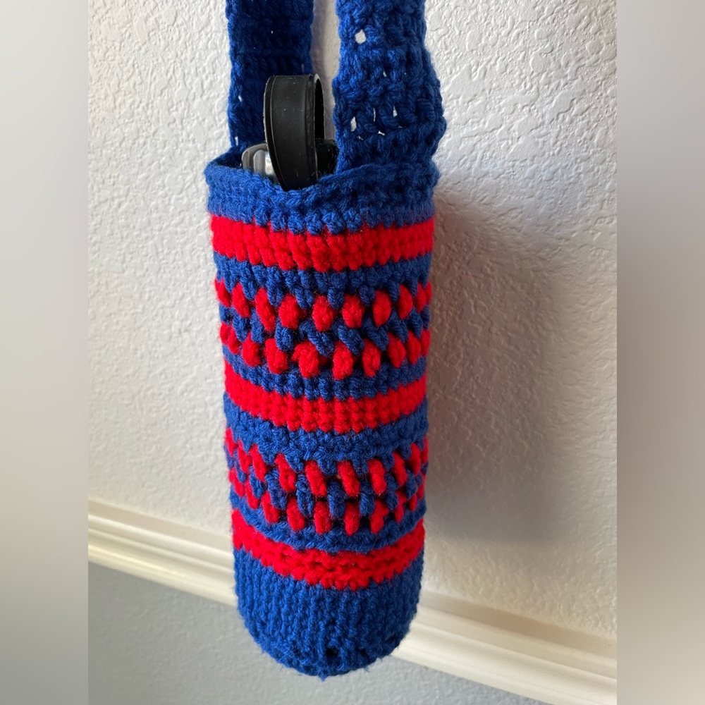 Crochet (handmade ) cross body water bottle holder for anyone